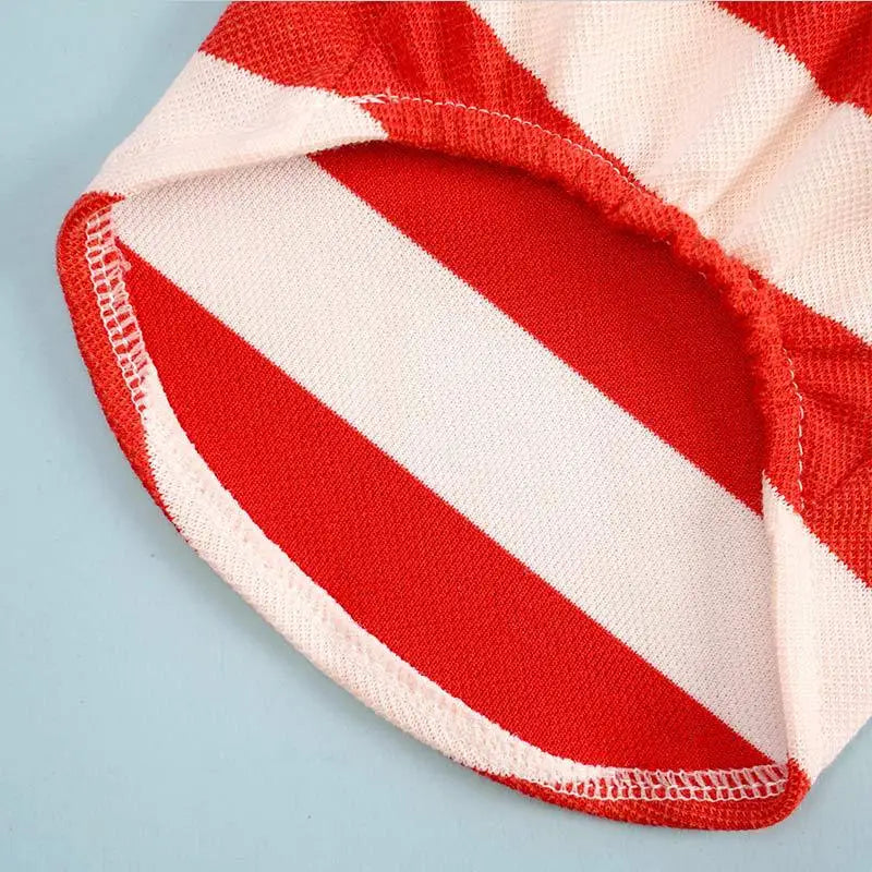 Lightweight Striped Dog Polo Shirt