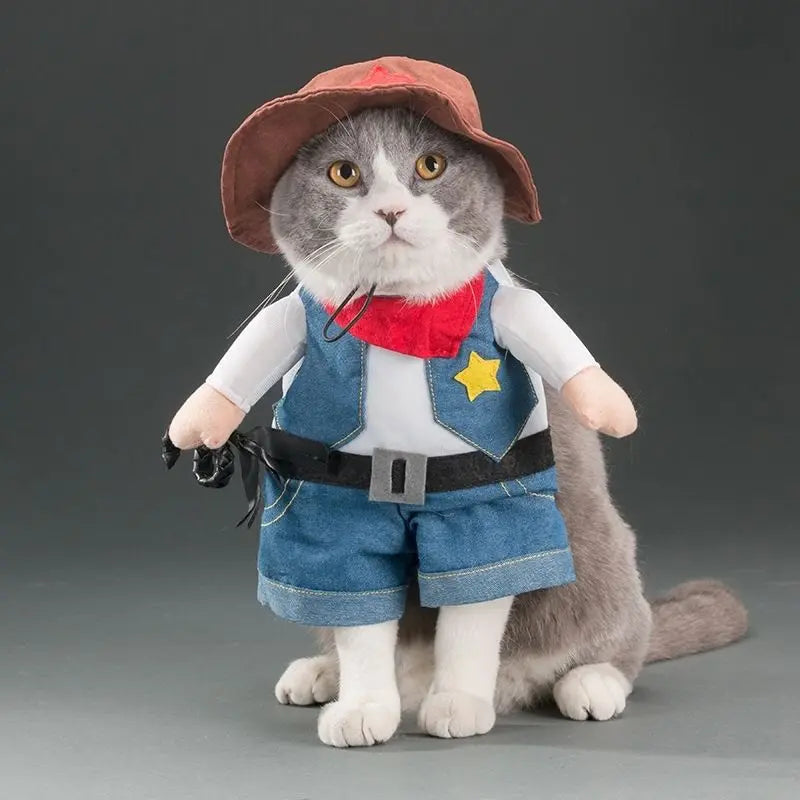 Halloween Dog & Cat Costume Set | Funny Adjustable Cosplay Outfit for Small Dogs & Cats