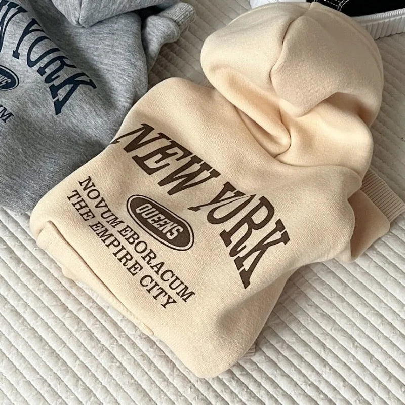 Letter Print Dog Hoodies Yorkshire