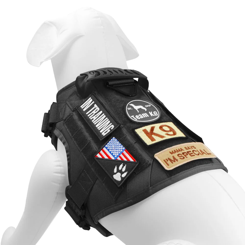 Embroidered Service Dog Patch — Removable Velcro ID Tag for Dog Vests, Harnesses & Tactical Gear