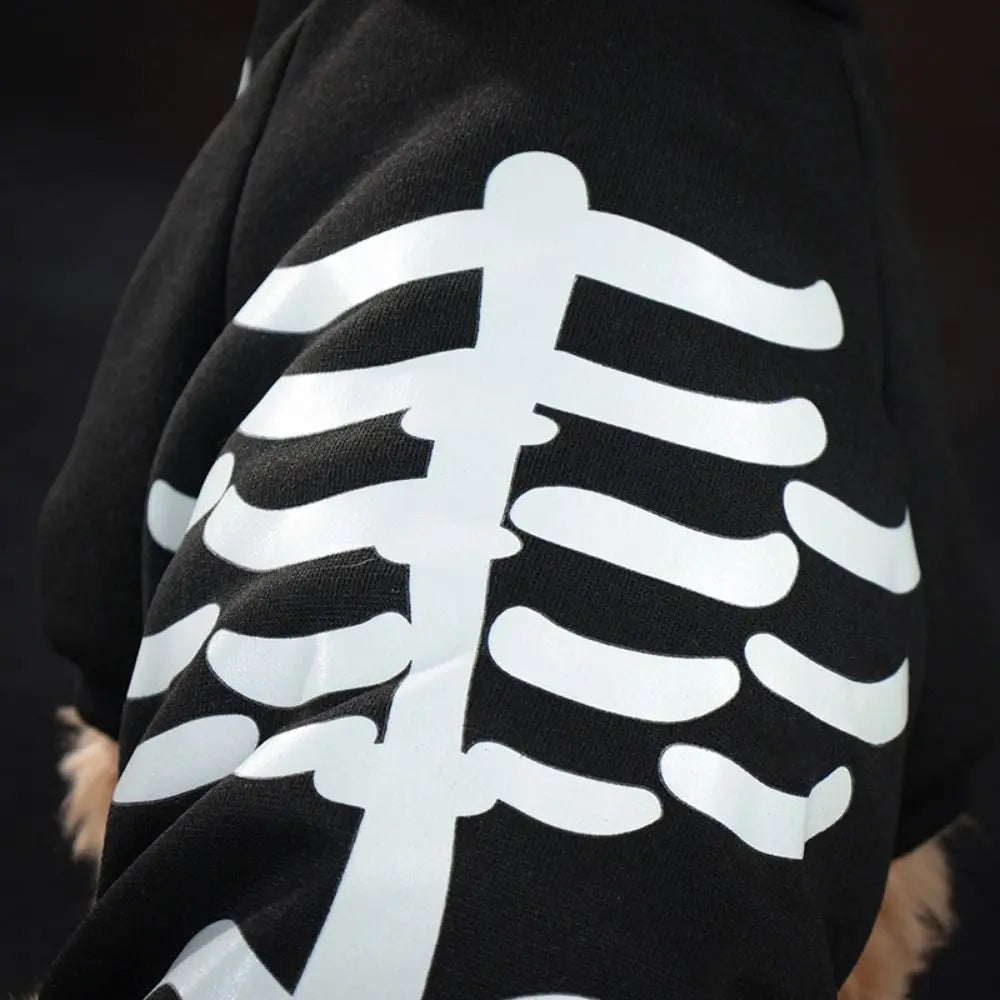 Halloween Glow Skeleton Pet Costume | Luminous Hoodie Jumpsuit for Dogs & Cats S–XL