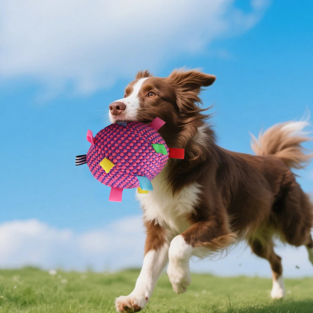 Interactive Plush Ball Dog Toy