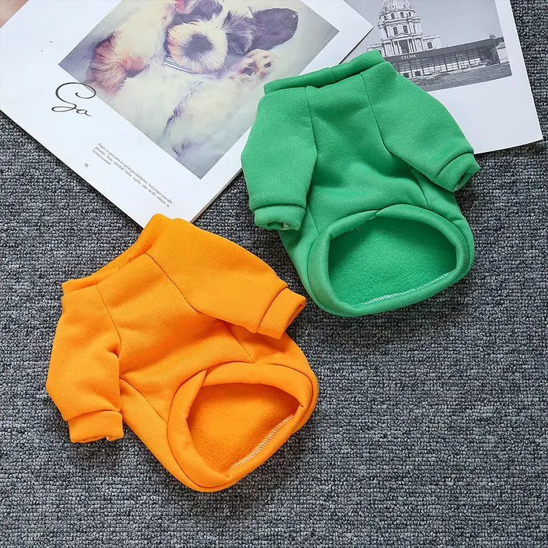 XS-XXL Pet Dog Hoodies Cool Dogs Clothes ，For French Bulldog Dogs Plush Pullover Sweatshirt Coats Small Medium Dogs Chihuahua