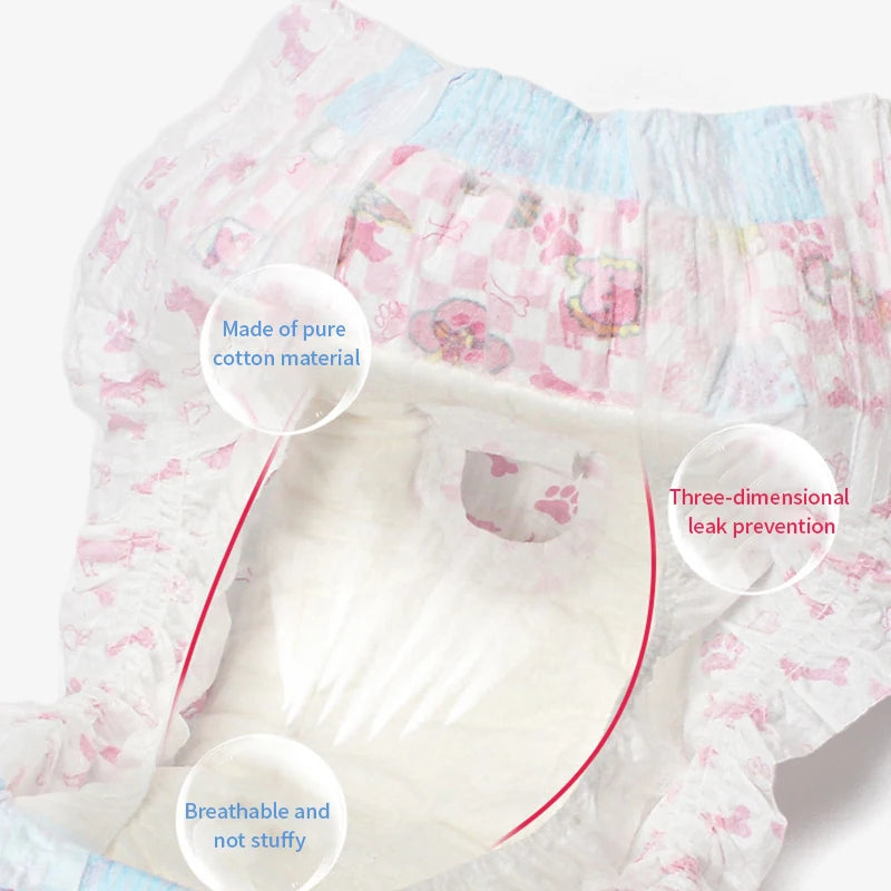 Disposable Dog Diapers — Super Absorbent Leakproof Nappies for Male & Female Dogs | 10-Pack