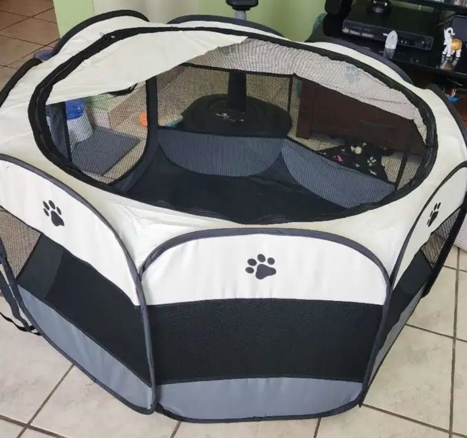 Brown Foldable Pet Playpen, Tent