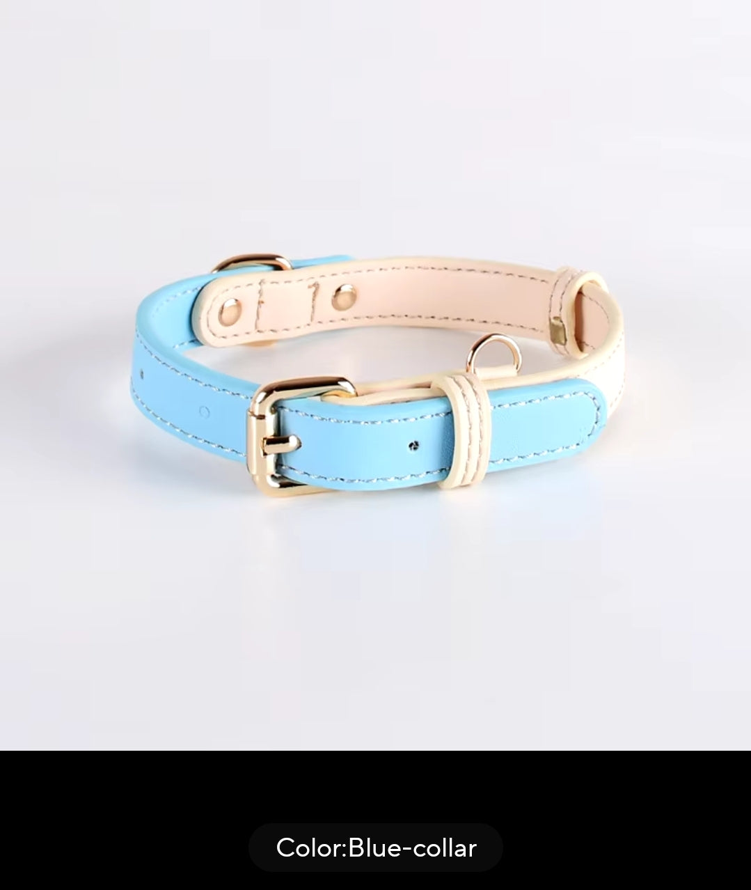 Genuine leather colorful pet collars