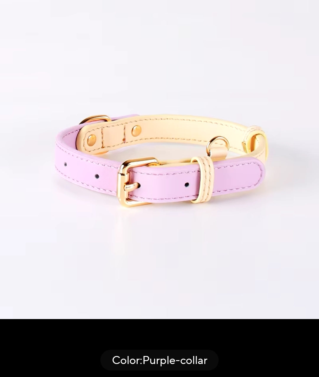 Genuine leather colorful pet collars