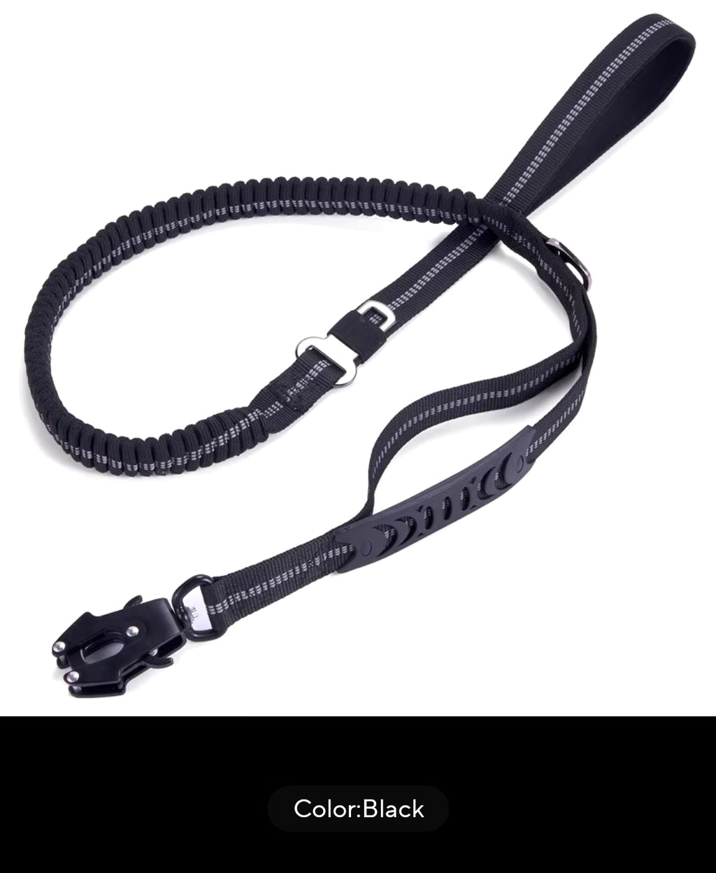 Heavy duty tactical bungee leash shock absorbing reflective, no pull. Fashioned Furbabies