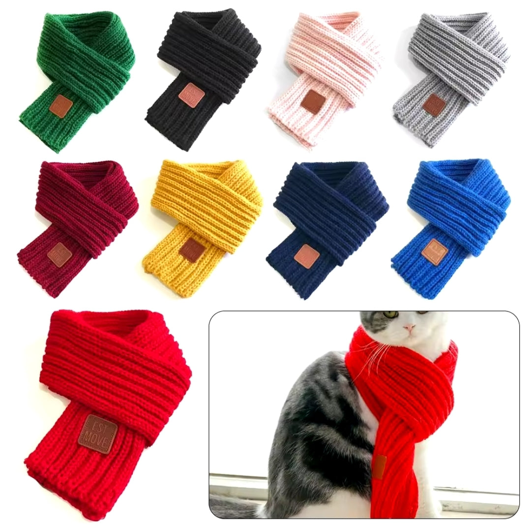 Warm kitted scarf