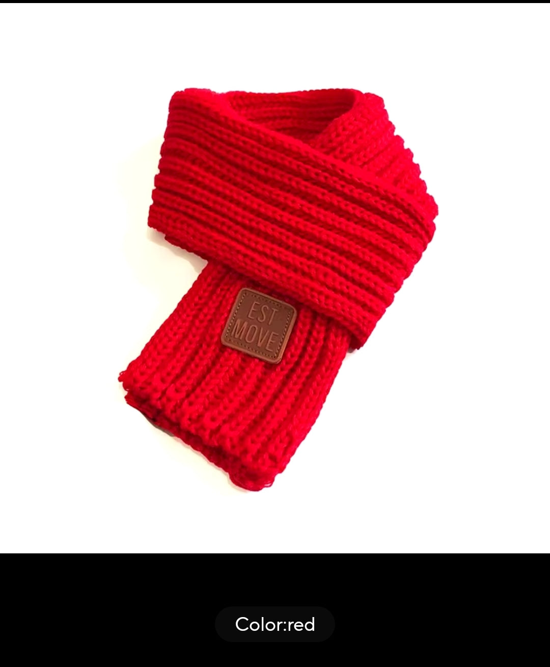 Warm kitted scarf