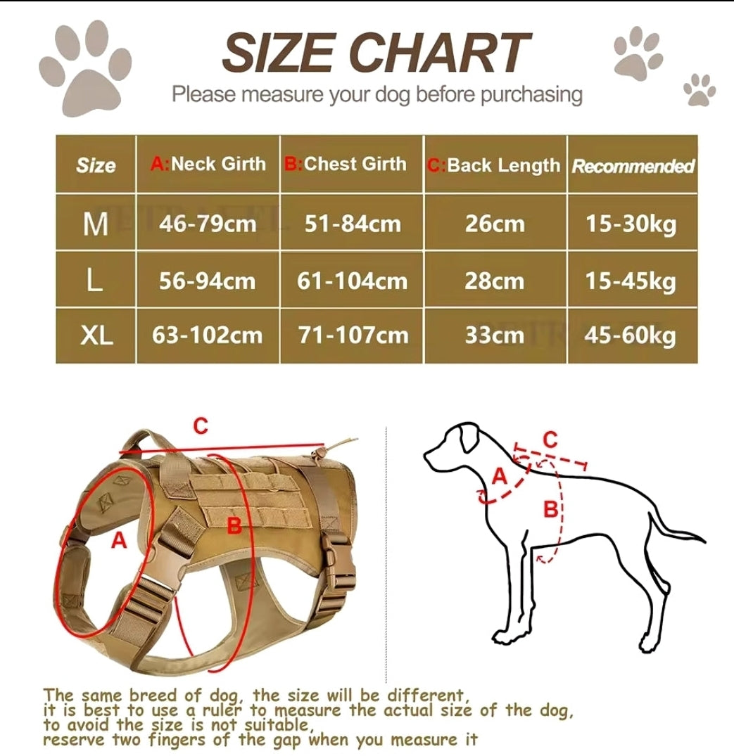 Large Dog(Bundle Special) Harness, Leash, and Collar. Please check sizing before ordering! While Supplies Last!