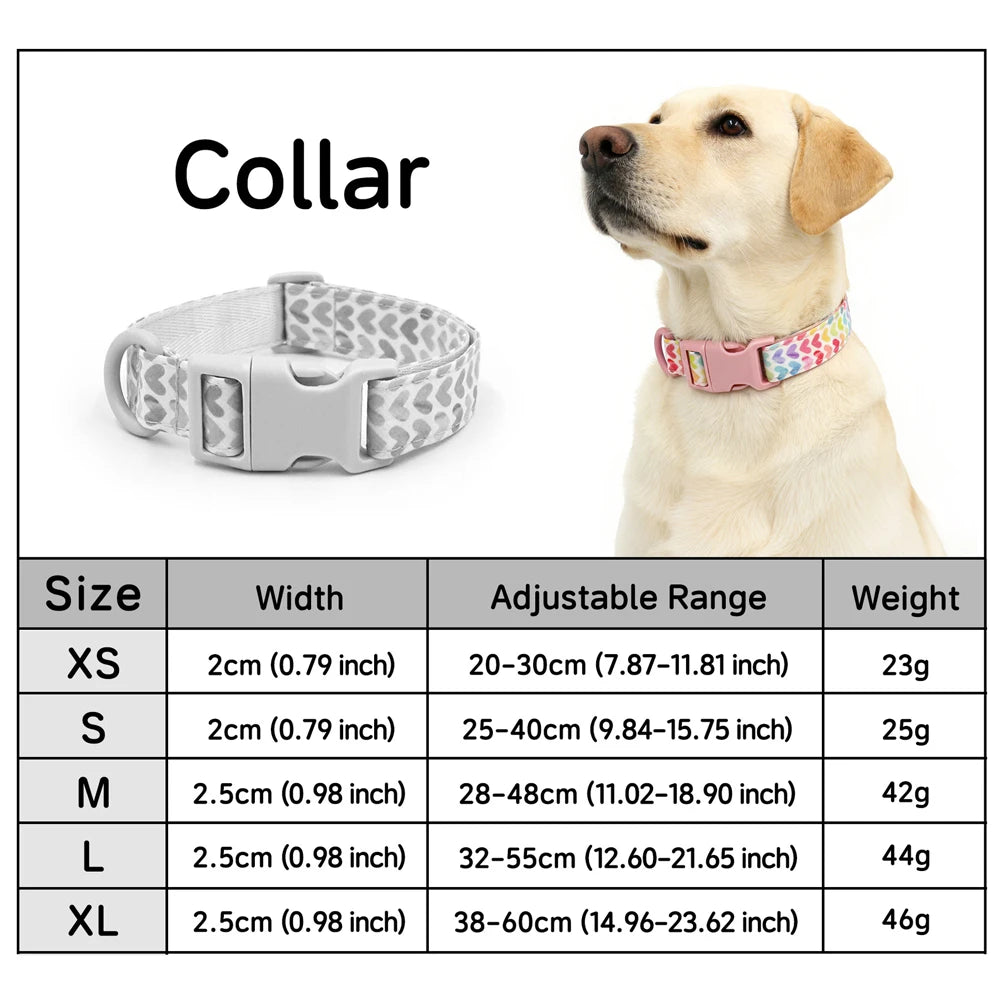 Luxury Bow Dog Collar Set | Cotton & Polyester | XS–XL | With Leash & Poop Bag