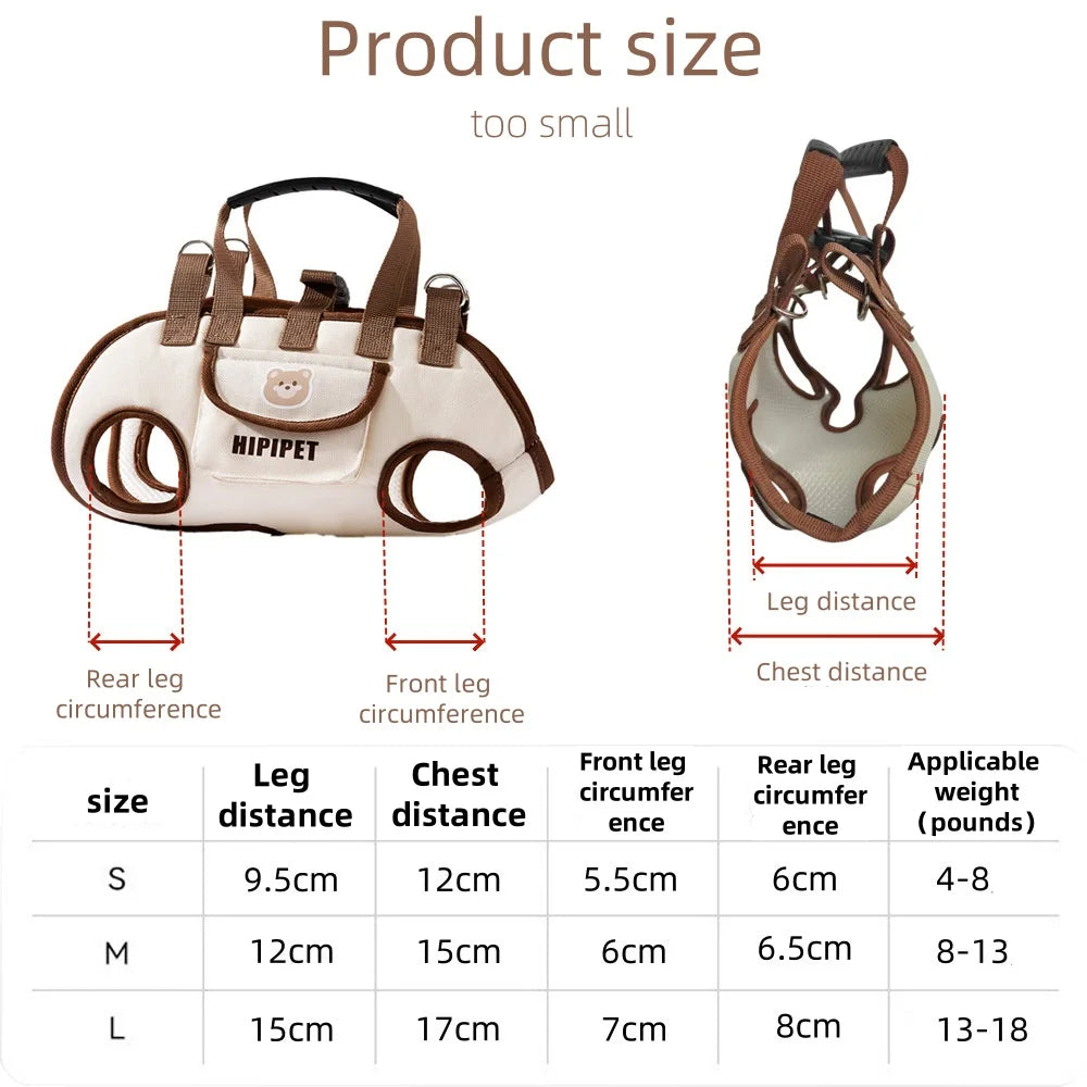 Convertible Breathable Hands-Free Pet Carrier Travel Bag with Harnesses Clip Adjustable Shoulder Handheld for Hiking Daily Use Fashioned Furbabies