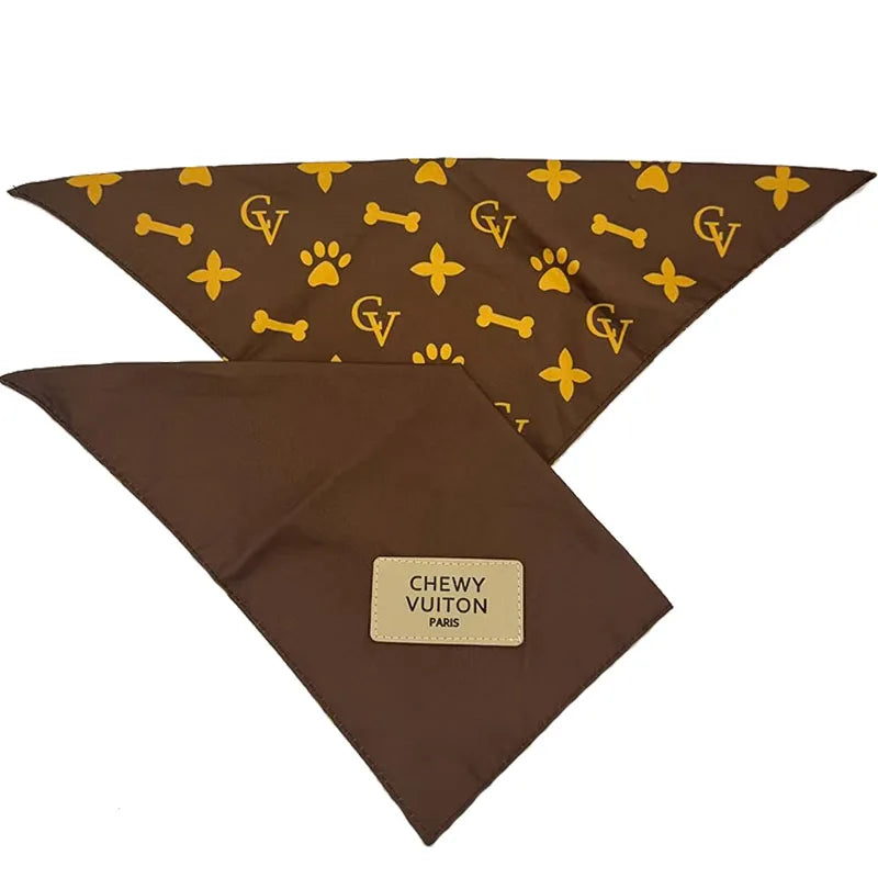 Luxury Cute French Bull Dog Triangular Bandage Pet Scarf