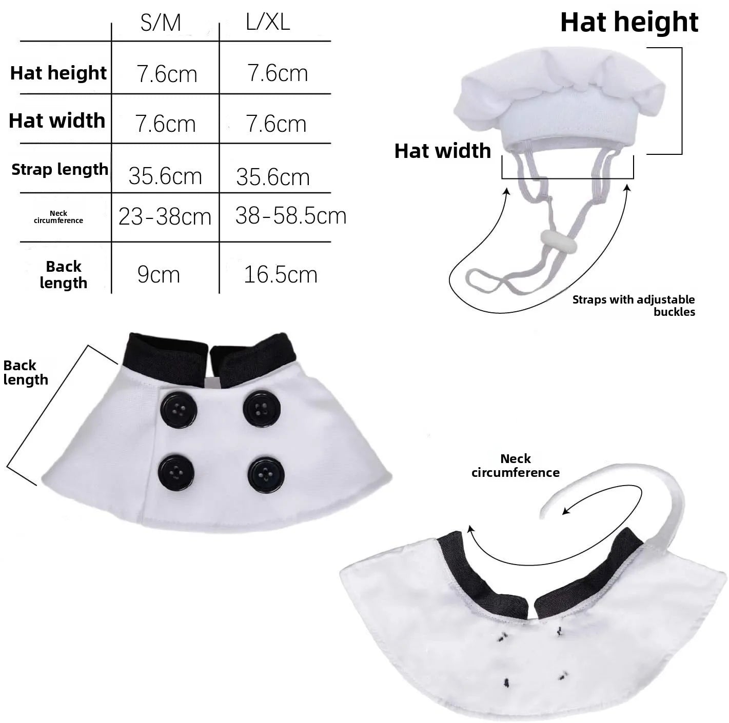 Pet Chef Costume for Cats & Dogs | Cute Chef Hat & Bib Cosplay Outfit for Small to Medium Pets