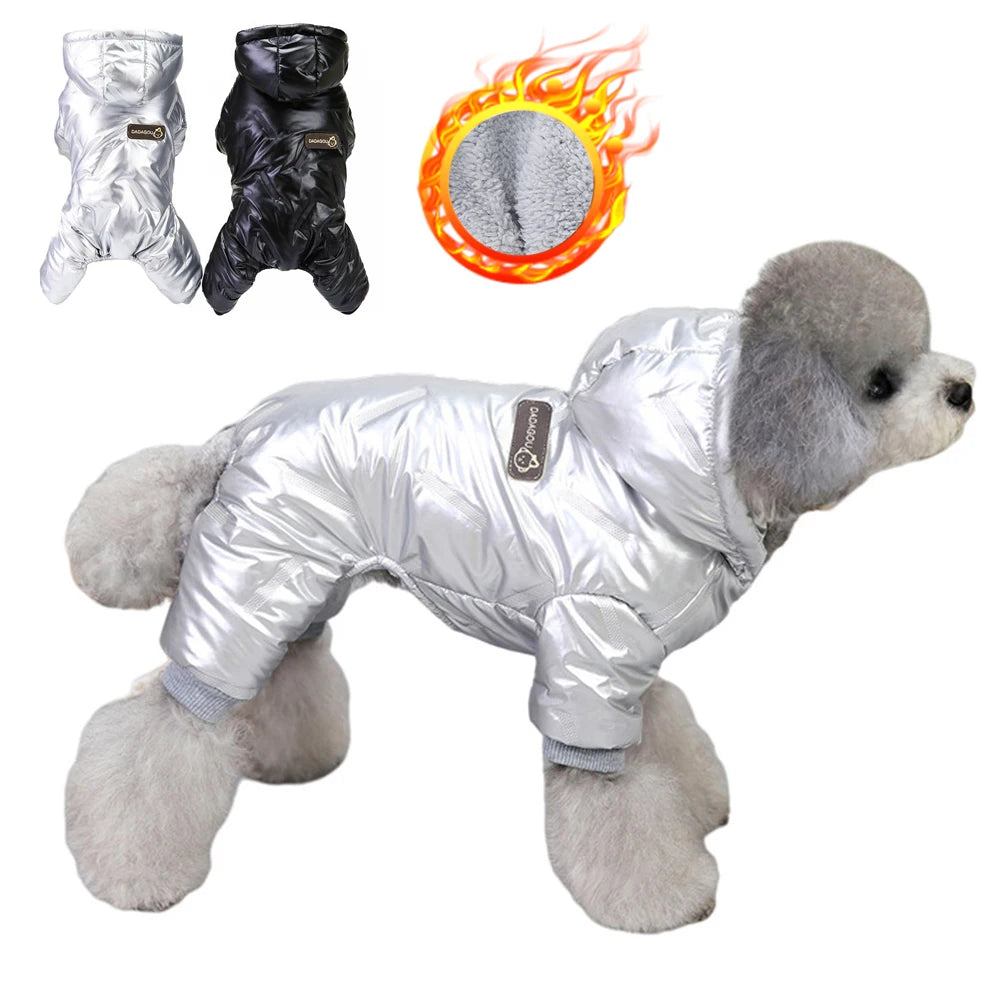 Winter Warm Pet Dog Jumpsuit Waterproof