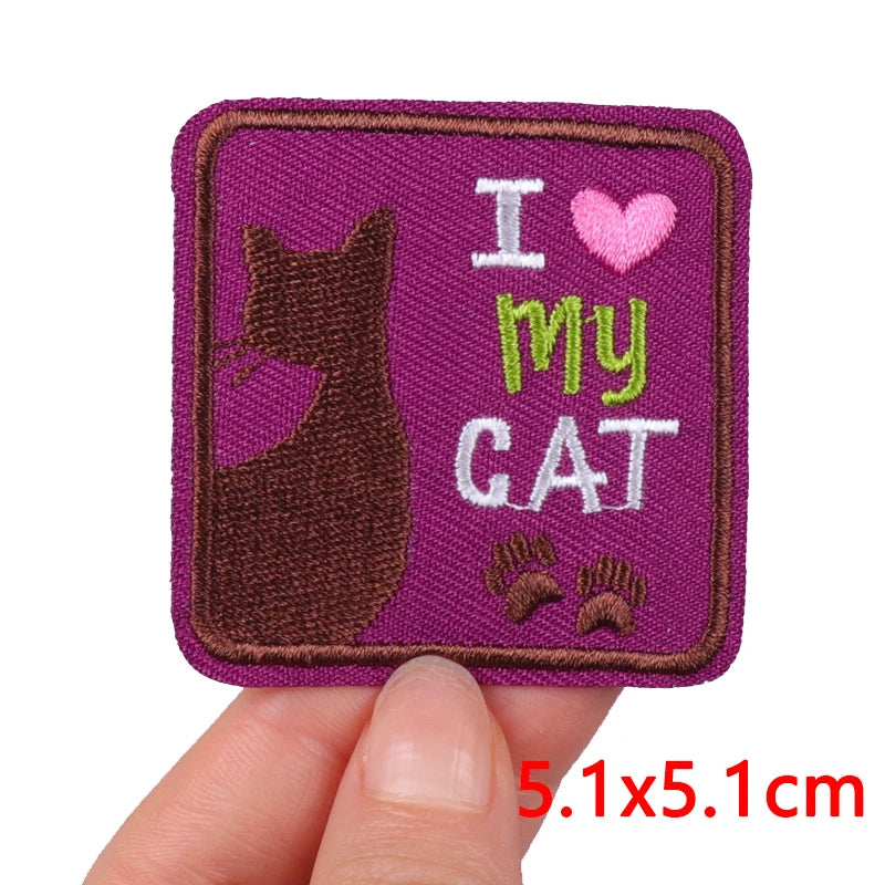 Cat Paw & Dog Cartoon Embroidery Iron-On Patch — DIY Sew or Iron On Animal Sticker for Clothing
