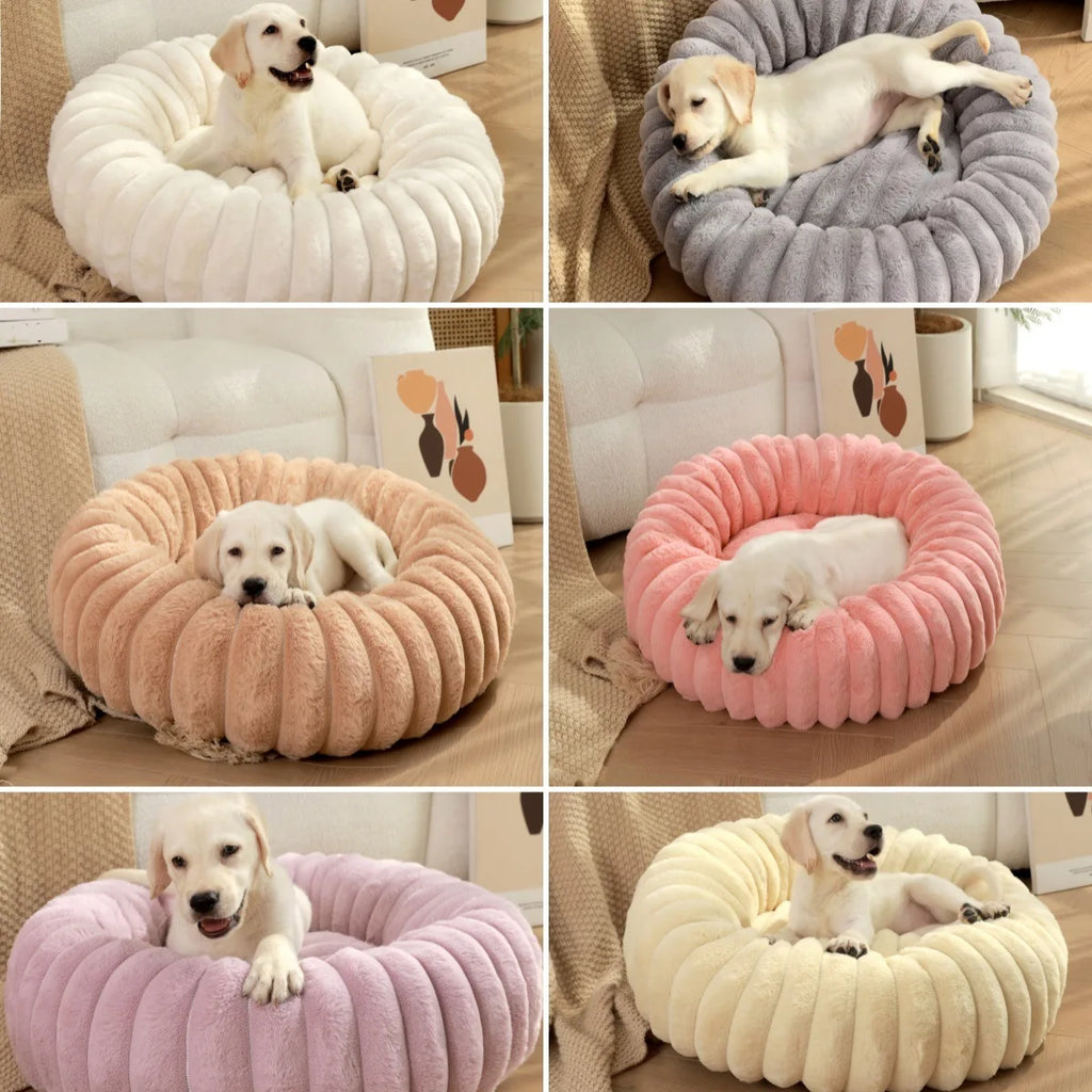 Round Pet Bed for Large Dog,  Winter Warm Cat Sofa Bed Washable Large Dog Bed All Seasons Available