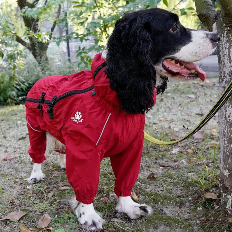 Waterproof Reflective Dog Raincoat - Winter Jumpsuit