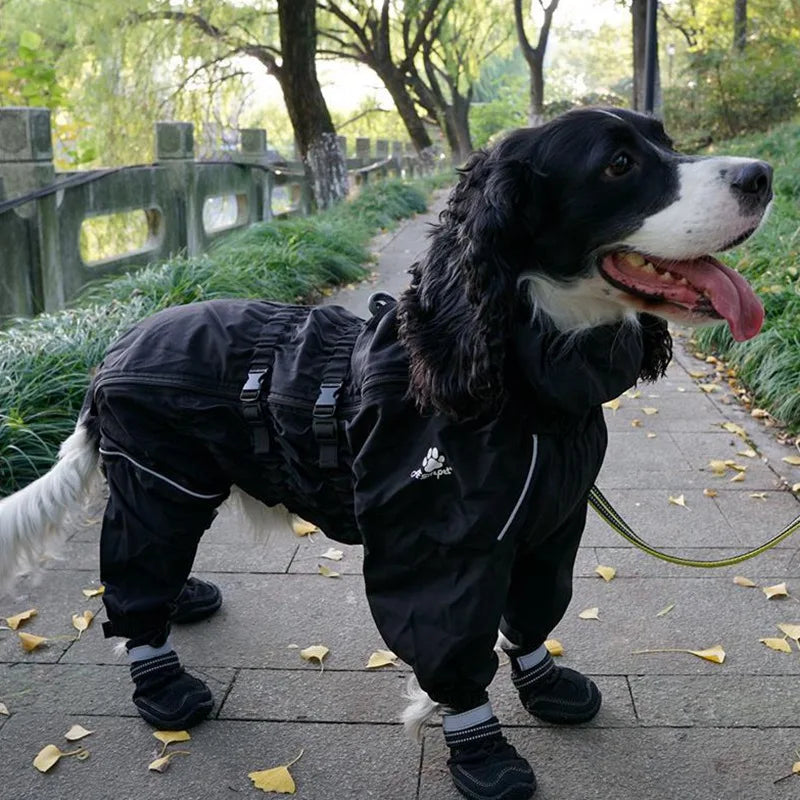 Waterproof Reflective Dog Raincoat - Winter Jumpsuit