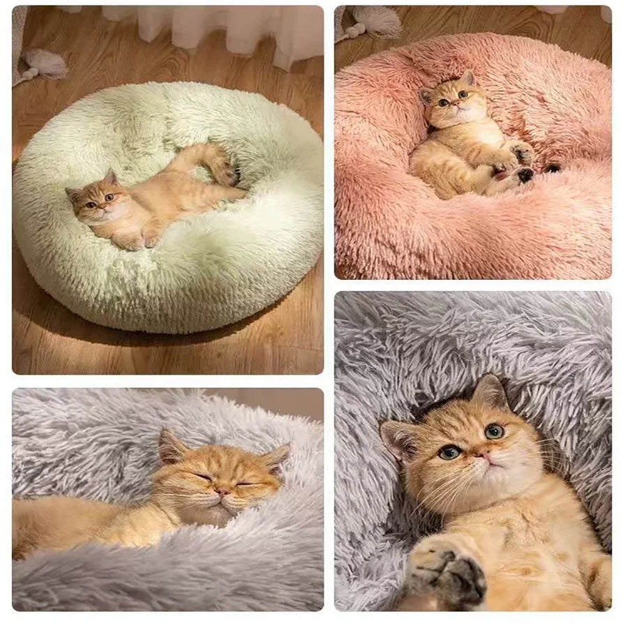 Donut Round Plush Pet Bed