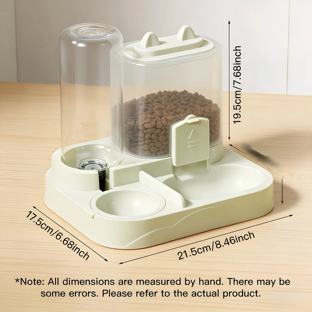 2-in-1 Pet Feeder & Water Dispenser — Dry/Wet Separation Transparent Travel Feeder for Cats & Dogs | 3 Colors