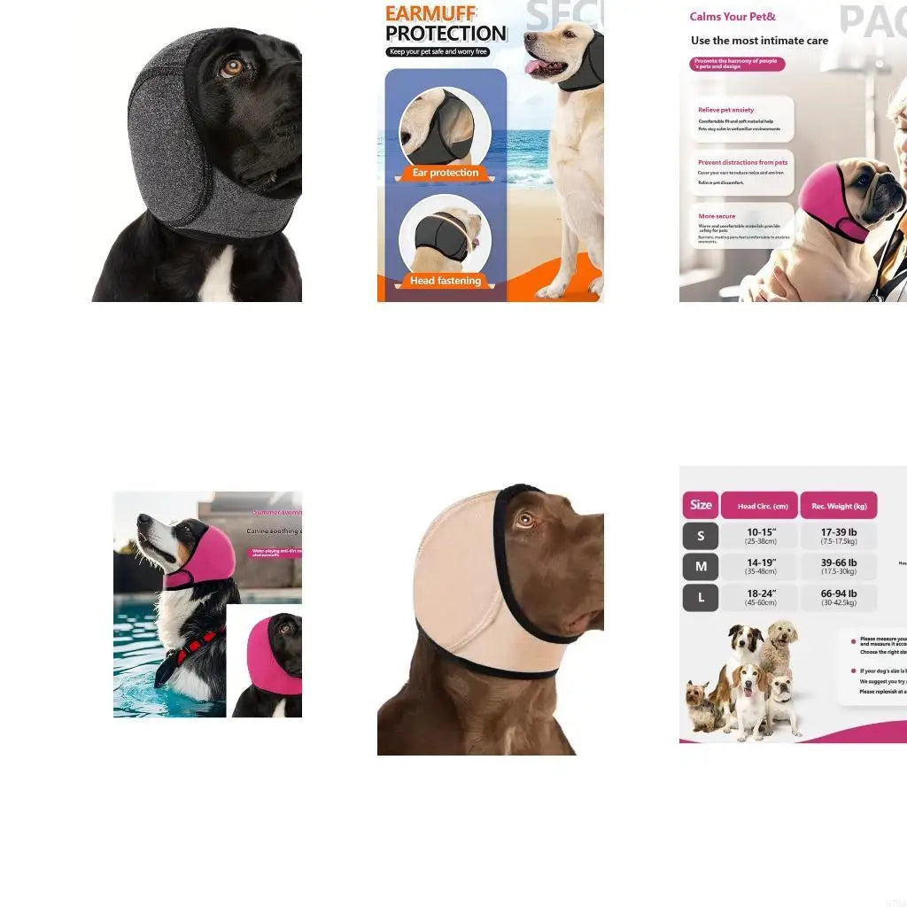 Dog Ear Cover & Snood Hood — Soft Pull-On Ear Wrap for Walks, Cool Weather & Pet Photo Styling