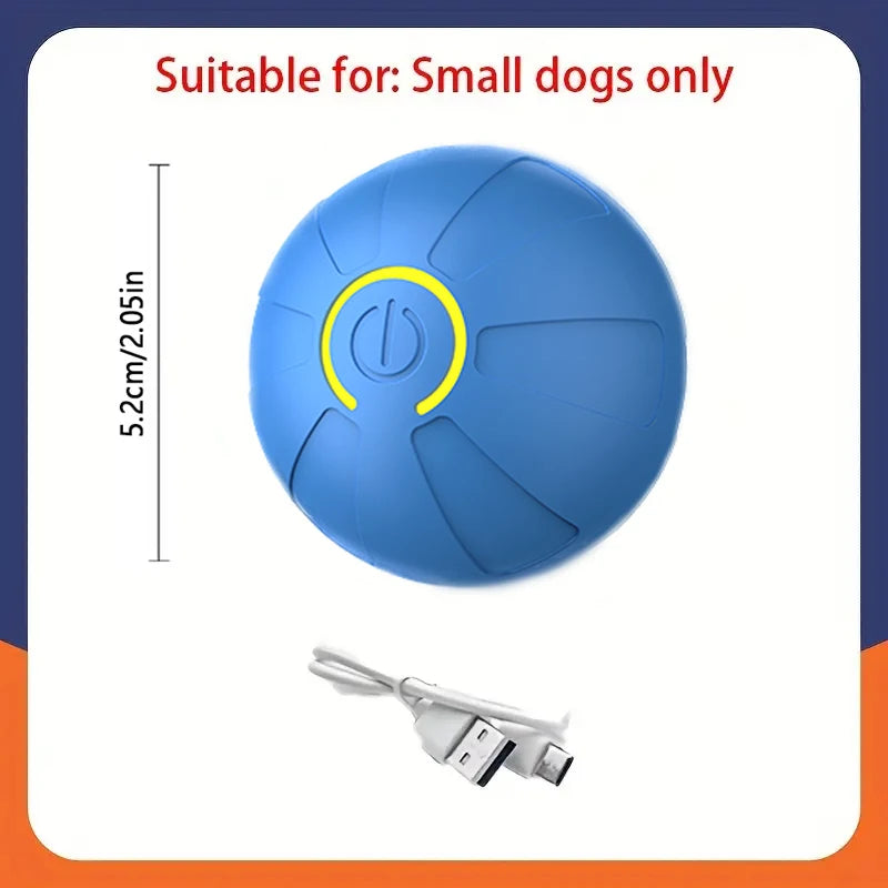 Smart Interactive Bouncing Ball Toy — USB Rechargeable Auto-Moving Ball for SmallDogs & Cats | 3-Hour Playtime | Dual Mode￼ (please observe pets when playing with this toy)