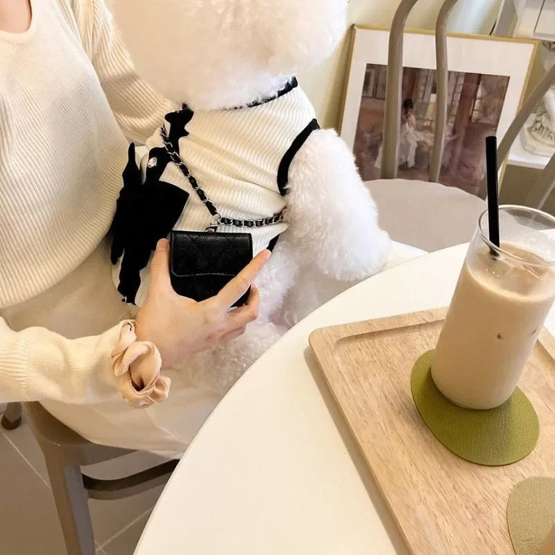 Bow Lace Dog Dress