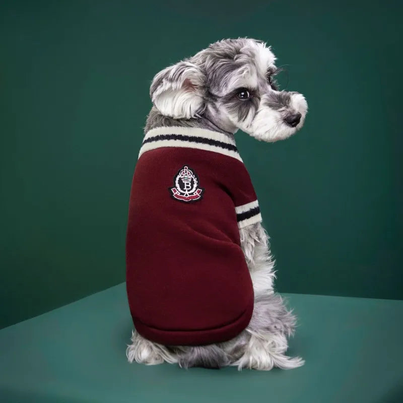 Luxury Dog Clothes Solid Winter Dog Sweater Pet Dog Costume Chihuahua Bichon French Bulldog Clothing Puppy Warm Dog Coat Knitted