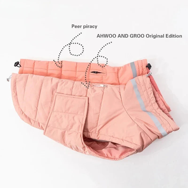 Reflective Dog Down Jacket - Winter Snowsuit for Large Breeds