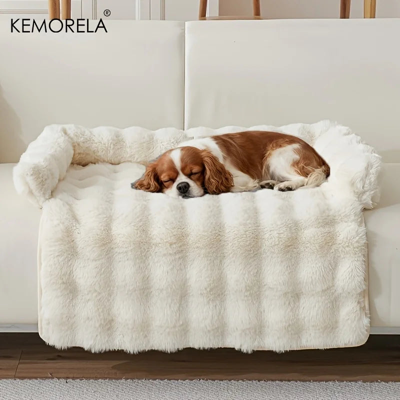 Plush Dog Bed with Pillow