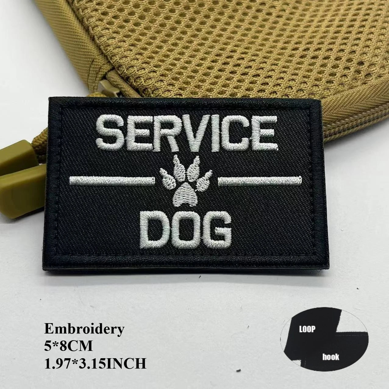 Service Dog & Therapy Dog Embroidered Velcro Patches — Do Not Pet, In Training, Rescue & Guide Dog Badge