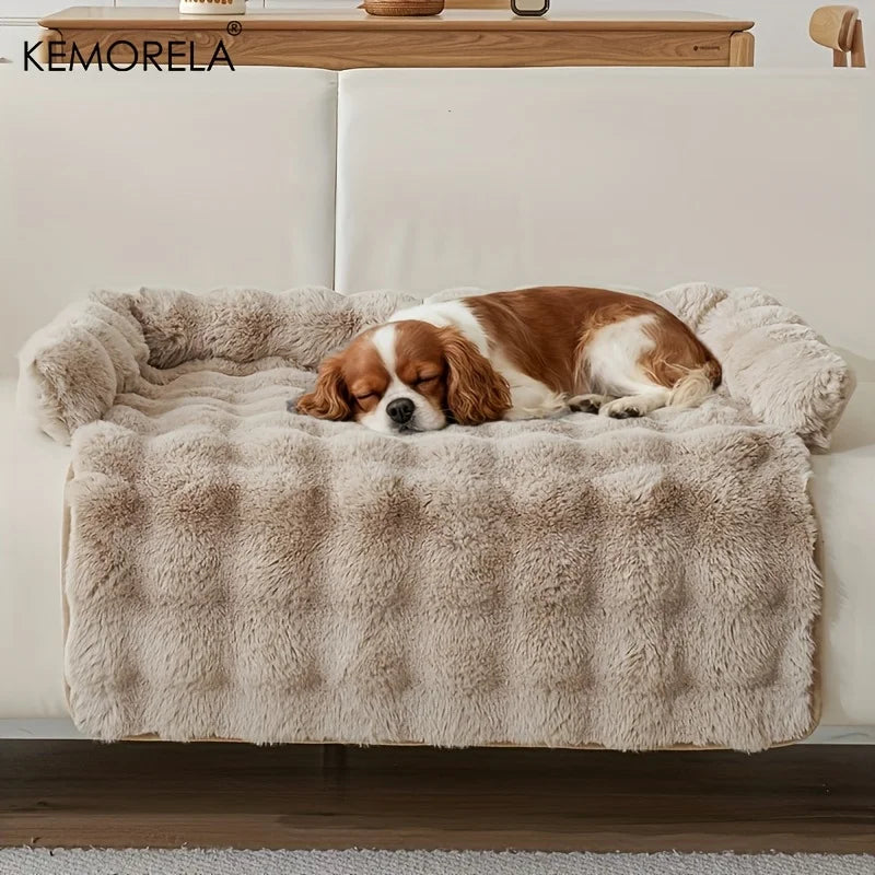 Plush Dog Bed with Pillow