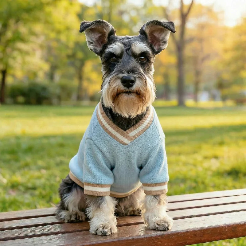 New York Denim Baseball Dog Shirt — Sporty Jean Pullover for Small Dogs | XS–XL