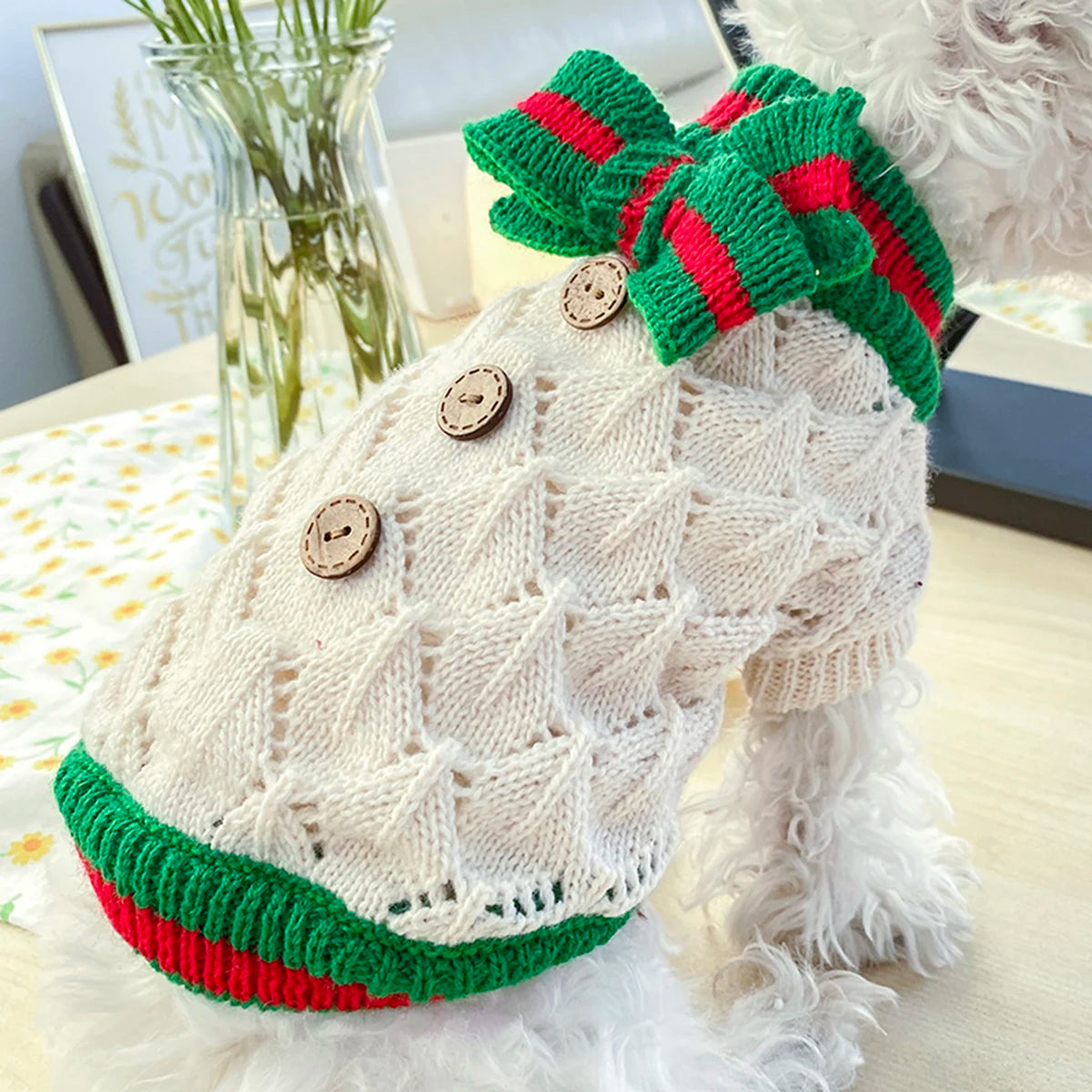 Ribbon Bow Pucci Pullover Sweater