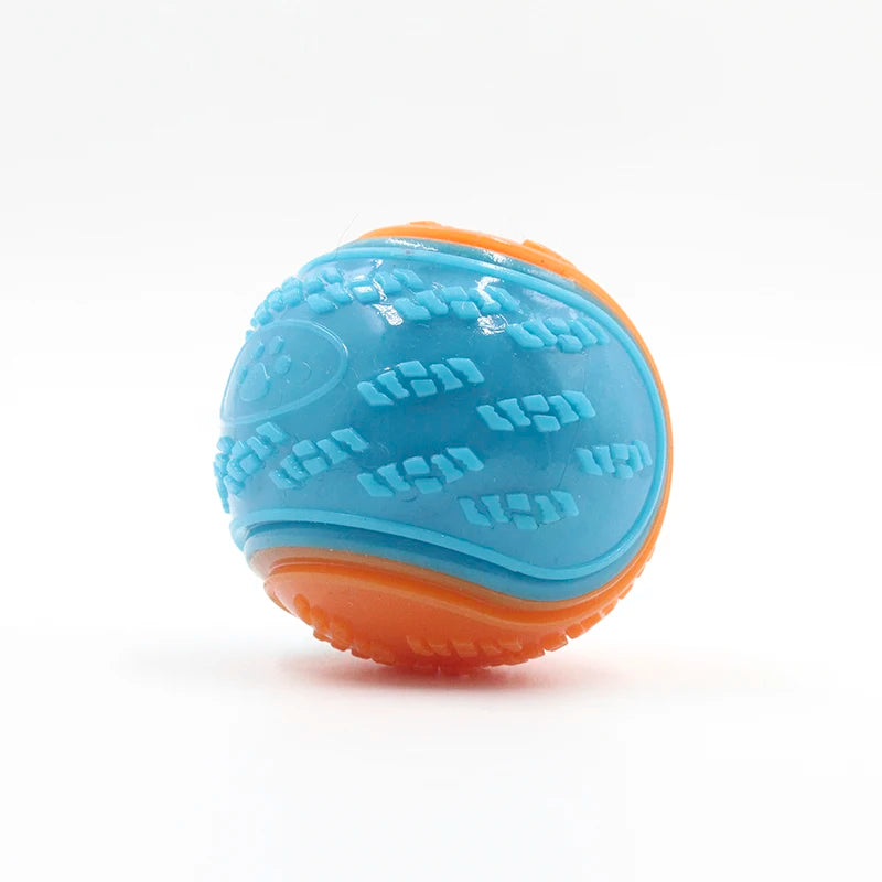 Squeaky Dog Ball Toy — Soft TPR Bite-Resistant Chew Toy for Teeth Cleaning & Interactive Play