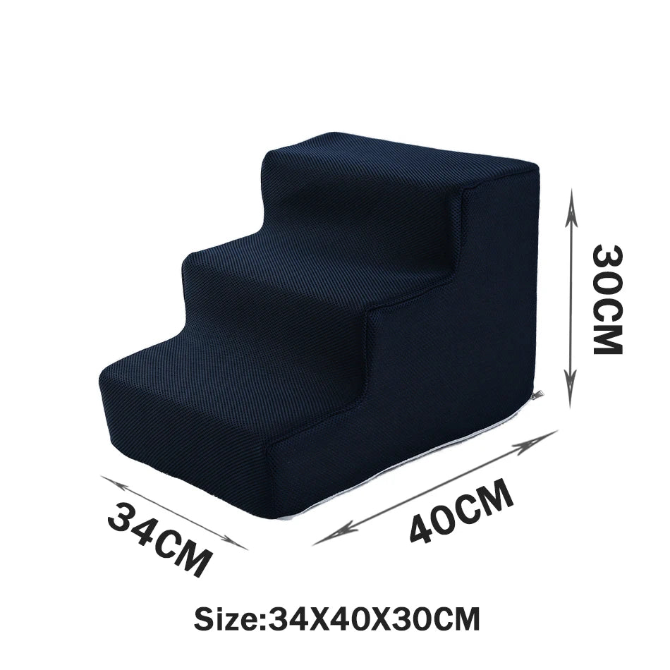 Pet Stairs & Dog Ramp — Detachable Sponge Steps for Dogs & Cats | 3-Step, Big 3-Step & 4-Step
