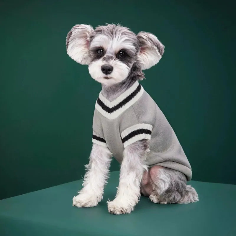 Luxury Dog Clothes Solid Winter Dog Sweater Pet Dog Costume Chihuahua Bichon French Bulldog Clothing Puppy Warm Dog Coat Knitted