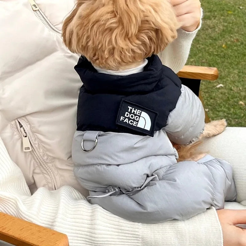 Teddy Four-Legged Cotton Coat Small Dog Winter Clothing Poodle Warm Down Jacket Thickened Jumpsuits Dog Clothes
