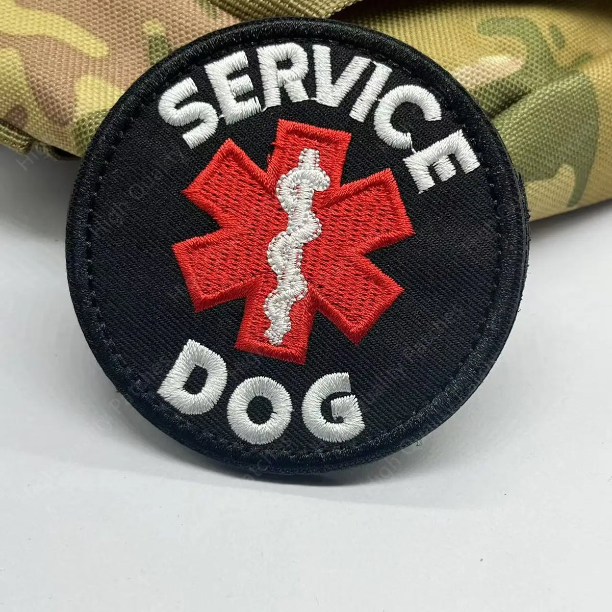 Service Dog & Therapy Dog Embroidered Velcro Patches — Do Not Pet, In Training, Rescue & Guide Dog Badge