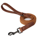 5ft Nylon Dog Leash with Soft PU Leather Handle — 360° Rotatable Hook for Small, Medium & Large Dogs | 6 Colors