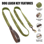 4.5ft Dog Pet Leash Rope 9 Colors PU leather Small Medium Large Dogs Nylon Padded Puppy Leashes Walking Leash Lead Ropes for Dog Fashioned Furbabies
