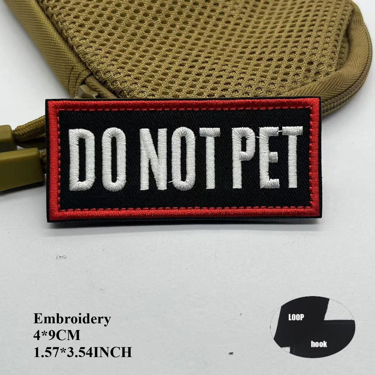 Service Dog & Therapy Dog Embroidered Velcro Patches — Do Not Pet, In Training, Rescue & Guide Dog Badge