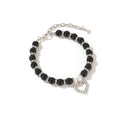 Luxury Pearl & Rhinestone Dog Necklace Collar | Bling Pet Collar | S–L