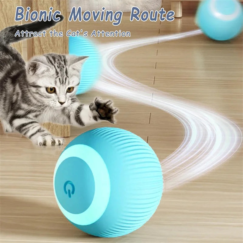 Smart Interactive Bouncing Ball Toy — USB Rechargeable Auto-Moving Ball for SmallDogs & Cats | 3-Hour Playtime | Dual Mode￼ (please observe pets when playing with this toy)