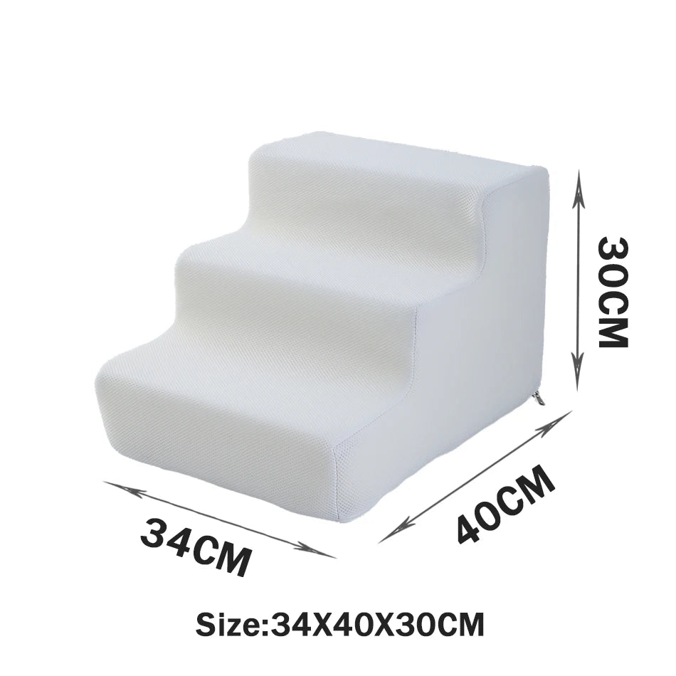 Pet Stairs & Dog Ramp — Detachable Sponge Steps for Dogs & Cats | 3-Step, Big 3-Step & 4-Step