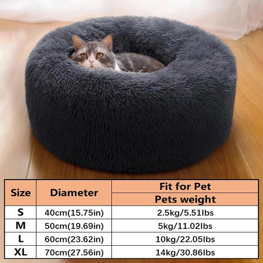 Donut Round Plush Pet Bed