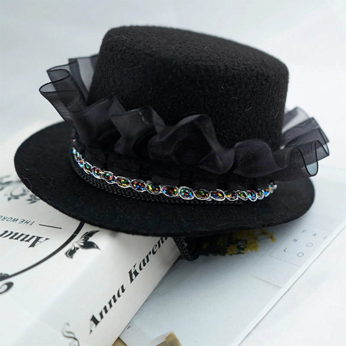 Pet Top Hat | Black Gentleman Formal Hat for Dogs, Cats & Small Animals – Halloween & Parties
