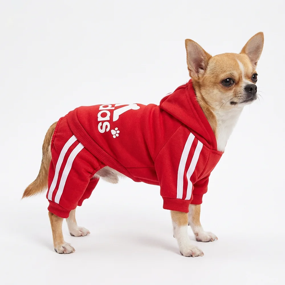 Classic Fashion Dog Hoodie, Four-Leg Design Pet Apparel, Puppy Dog Sweater for Small to Medium Breeds